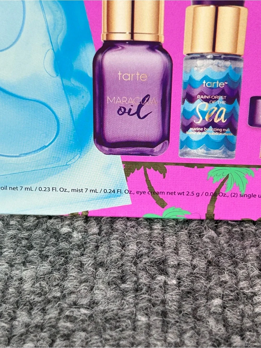 TARTE Prep Easy Party Hard Set Kit MARACUJA OIL SETTING MIST EYE TREATMENT/PATCH